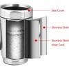 Qiilu Heated Travel Mug 12V Electric Car Kettle Boiler Stainless Steel Heating Cup Coffee Tea Warmer Cup 350ML+150ML