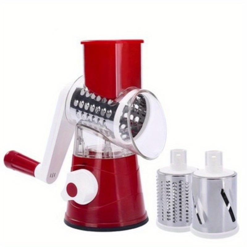 1 Set Super Efficient 3-in-1 Cheese Grater & Vegetable Slicer - Manual Food Processor for Effortless Kitchen Prep