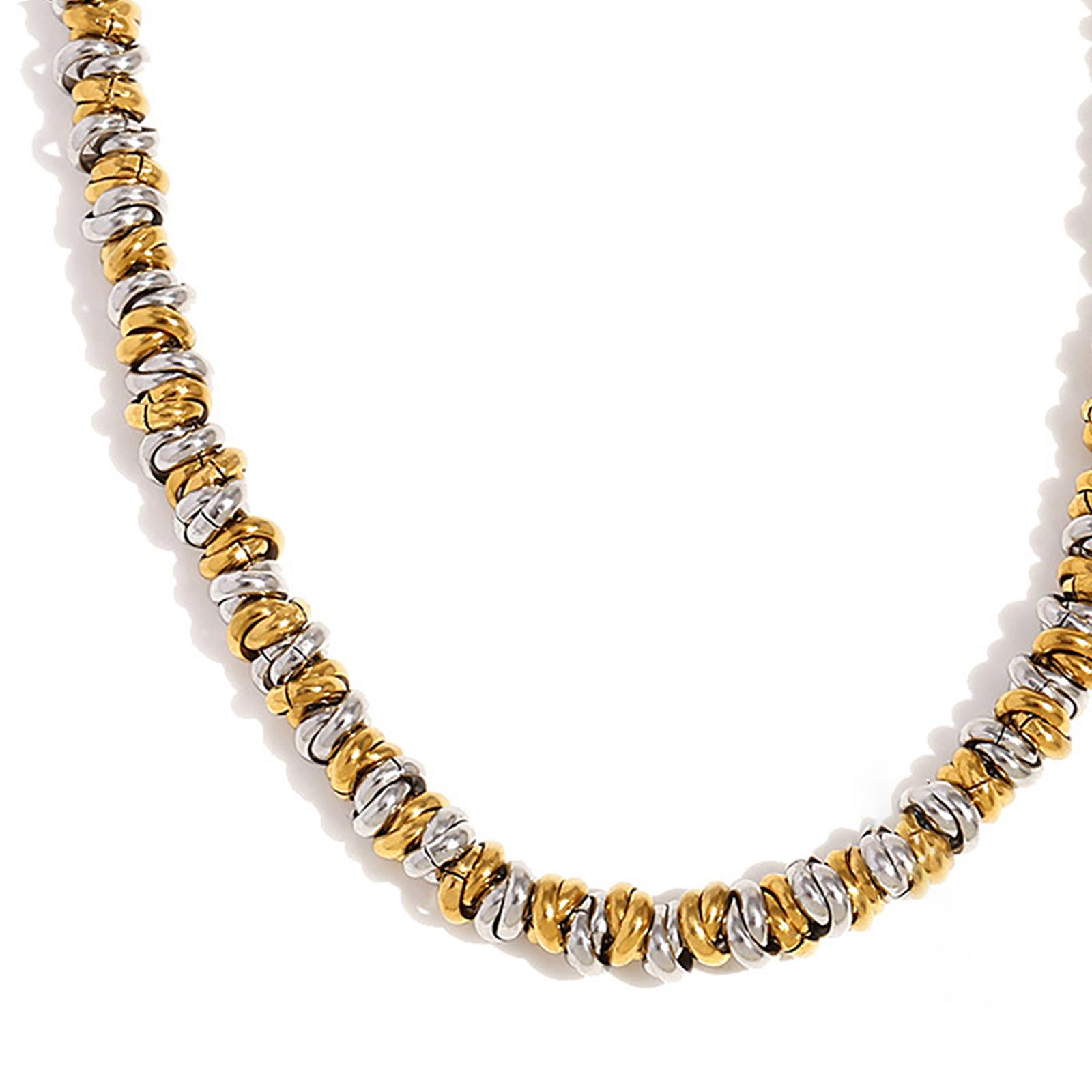 

Браслет ручной работы из нержавеющей стали, стильный браслет из бусин, современное круглое ожерелье, модные украшения для повседневной носки C