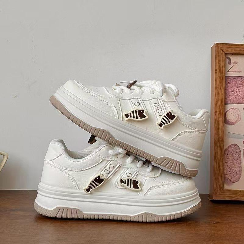 22 spring new original explosive niche bread shoes thick-soled small fish board shoes hongjie 35