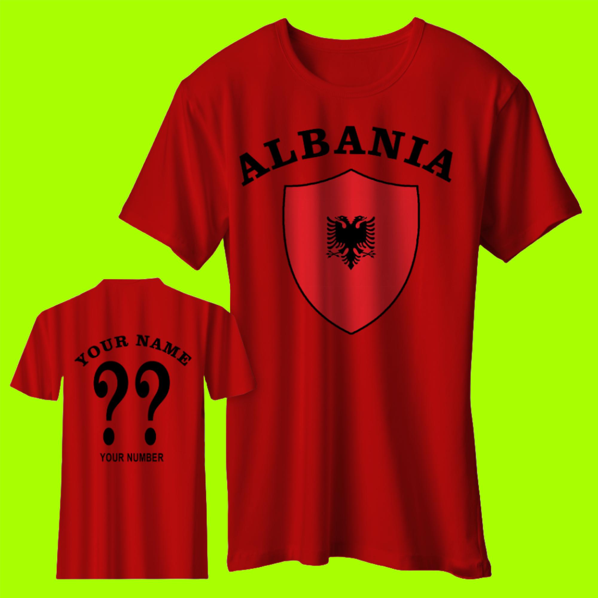 

Personalised Albania Football Shirt with any Name & Number 4XL