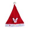 Festive LED Light Up Cartoon Christmas Hat Soft Plush Fabric Flashing LED Lights Surprise Style Christmas Gift