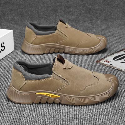 Labor Insurance Shoes Men's New One-pedal Construction Site Work Is Not Tired Feet Leisure Sports Mountaineering Work Soft-soled Trendy Shoes