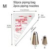 Engangssprøytepose Tykk Krem Glasur Sprøytetipp Kake Kjeks DIY Dekorasjon Husholdningskjøkkenutstyr Bakeverktøysett TMZ