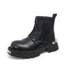 Fashion Casual men's high top leather shoes Comfortable classic style Fashion party and office Black brown boots outdoors 38-46 Youth