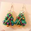 Felt Christmas Tree Pendant Earrings New Year Jewelry Handmade Dangle Earring