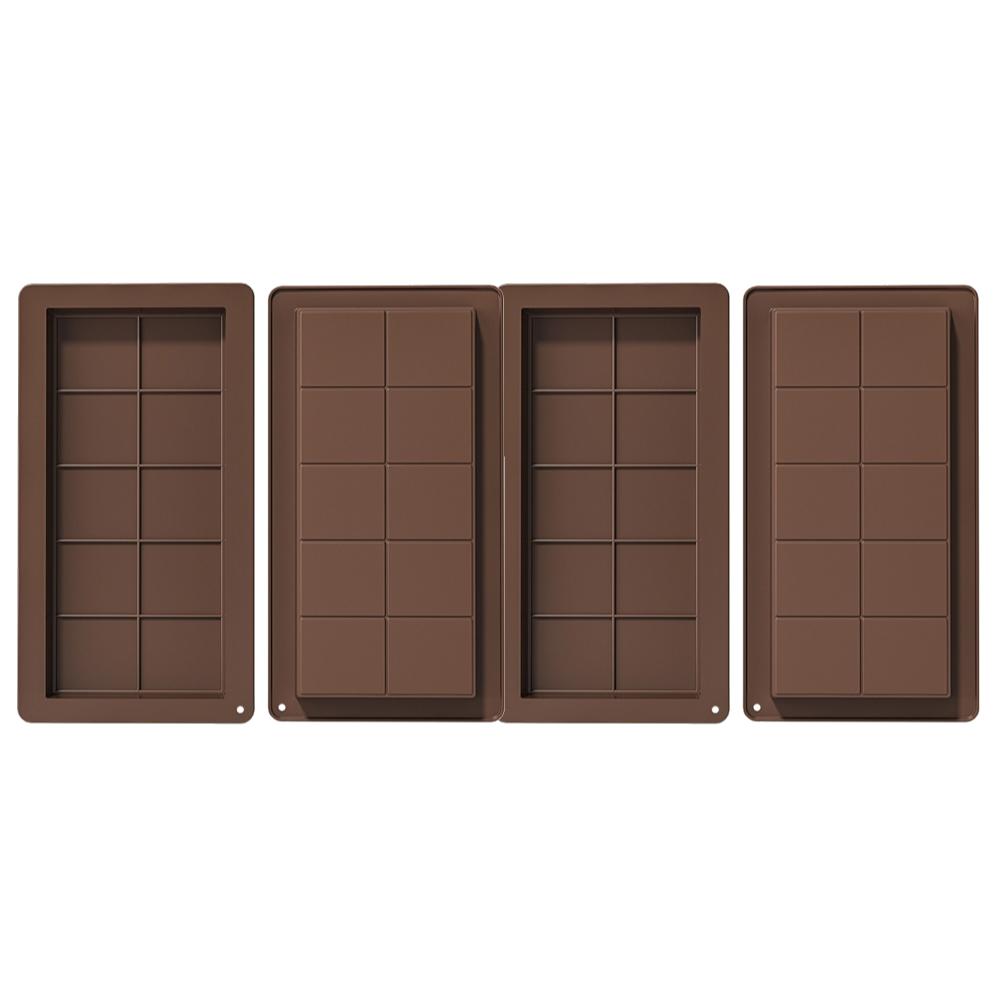 1/2 STÜCK 10-Loch Schokoladenriegelform 3D Silikon Dubai Schokoladenform für gefüllten Riegel Silikonformen Geburtstagstorte Handgemachte Geschenke