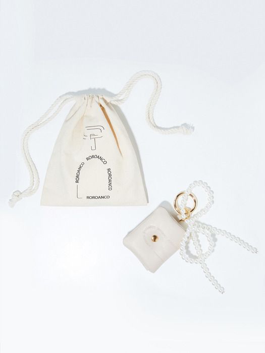 ROROANCO Kugelkette Mini-Taschenanhänger_PERLCREME