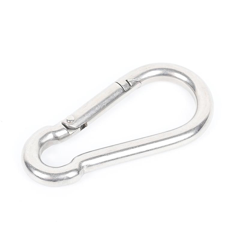 304 Stainless Steel Spring Carabiner Safety Buckle with High Load-Bearing Capacity