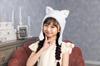 Clearstone Cosplay Halloween Fluffy White Headgear, Cat, Kids,