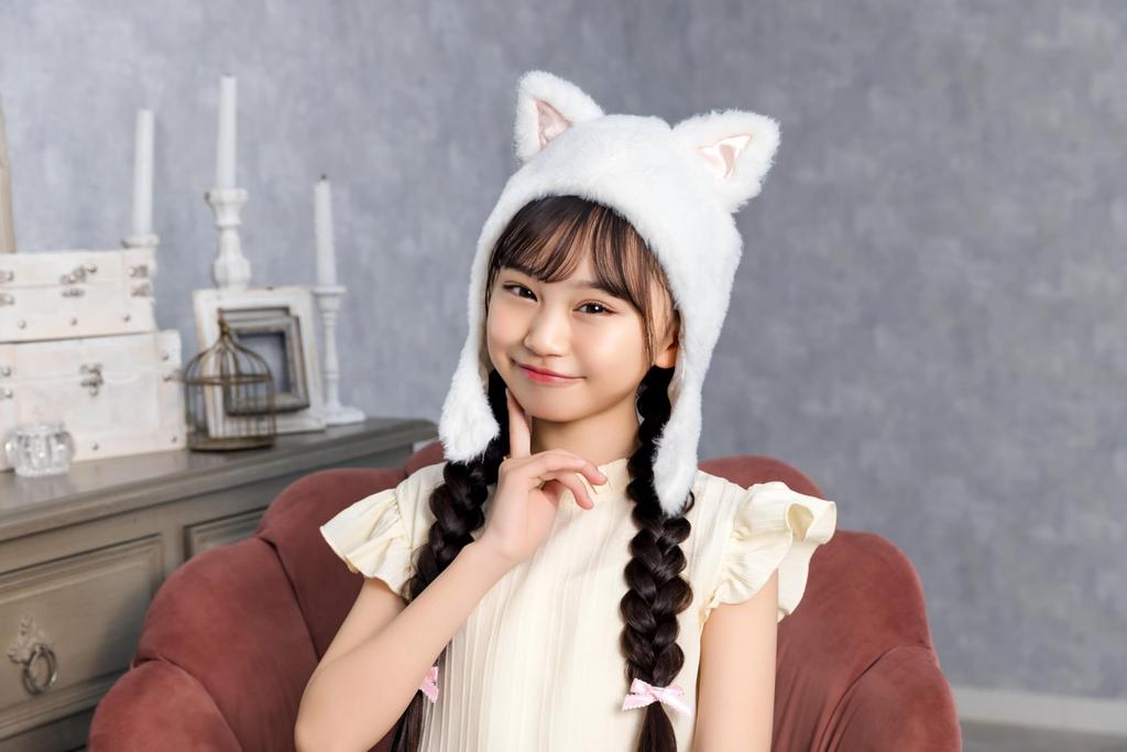 Clearstone Cosplay Halloween Fluffy White Headgear, Cat, Kids,
