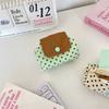 Cute Earphone Bag Plaid Mini Makeup Bag Multifunctional Floral Organizer Bags  Student
