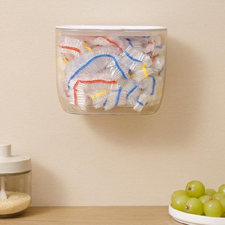 Clear Disposable Food Cover Storage Box Freshes Keeping Bag Organizer Wall-mounted Kitchen Plastic Wrap Container Gifts