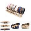 Simple Pu Leather Belt With Metal Bow Knot Closure For Work And Leisure Looks