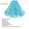 Mesh Tulle Skirt with Elastic Waistband Solid Color Three-Layered Princess Skirt Cosplay Weddings Parties Knee-Length Skirt