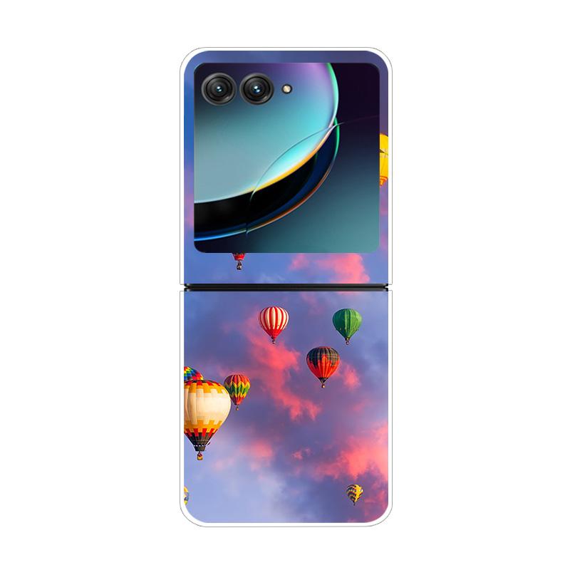 For Moto Razr40 Ultra 5G Case Plastic Wolf Lion Marble PC Hard Back Covers for Motorola Razr 40 Ultra Razr+ Razr4 2023 Capa