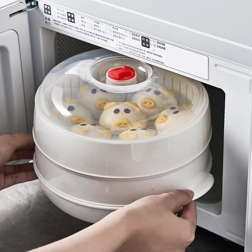 2025 Microwave Oven Steamer Double Layer Heating Steamer Box Multi-function Steamer Box Steamed Bun Food-grade Dish Containers