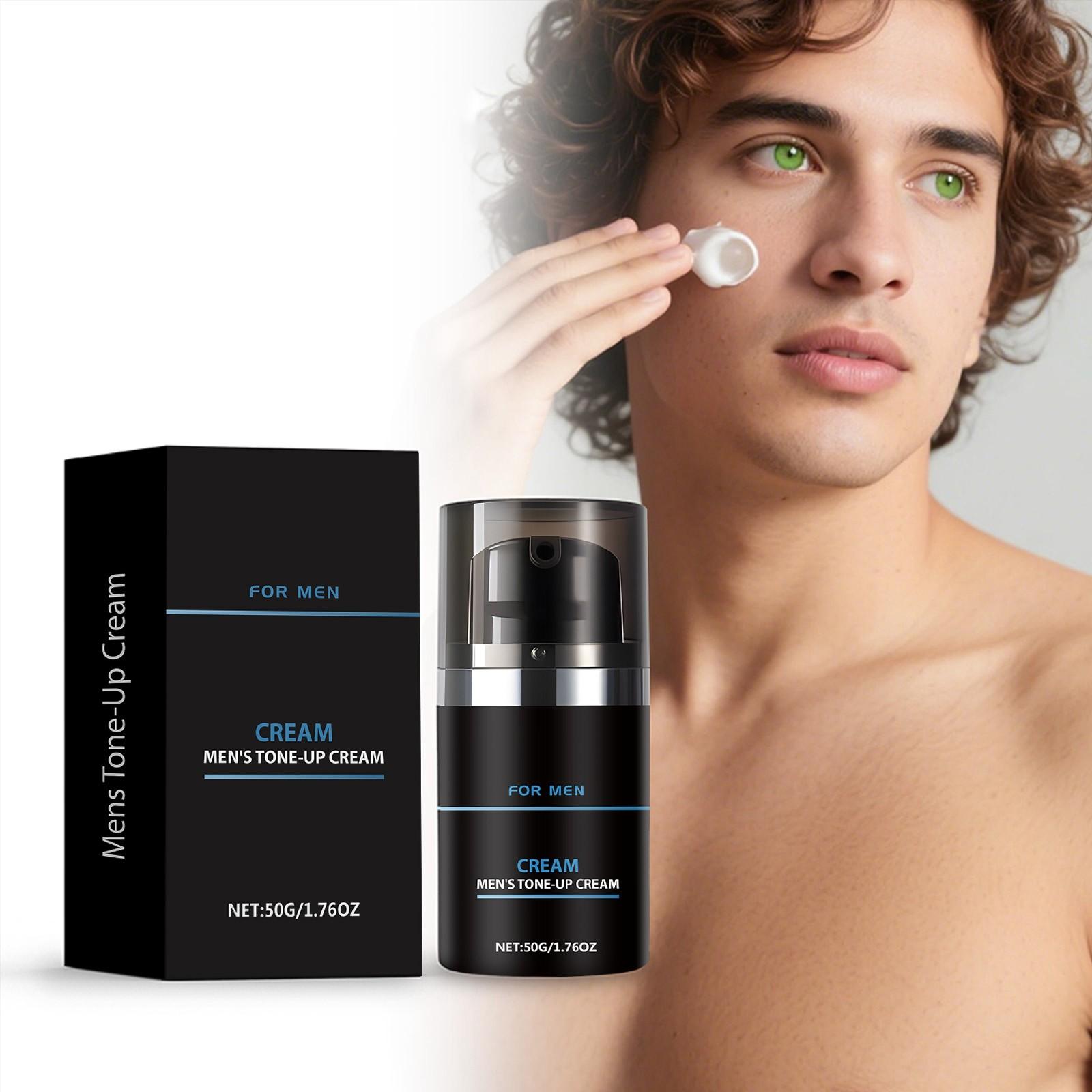 Men s Toner Cream, Men s Natural Face Cream, Men s Beauty Cream, Pore- Skin Care Cream One Size белый