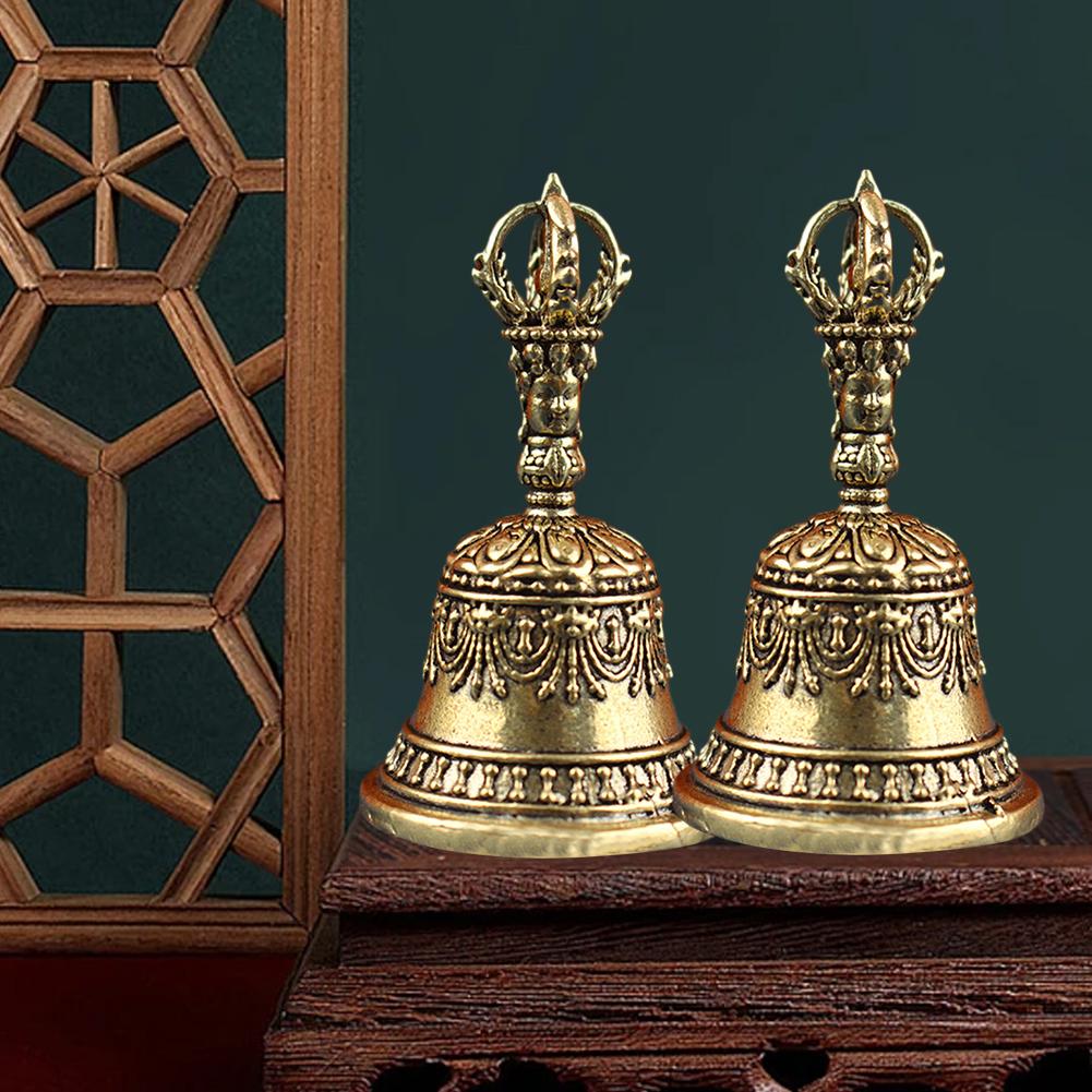 Mosadzný Tibetský Zvon Ručne Vyrábaný Vajra Zvon a Tĺčik Sada Budhistické Tibetské Zvončeky Nástroj na Meditáciu Zvukové Liečebné Nástroje
