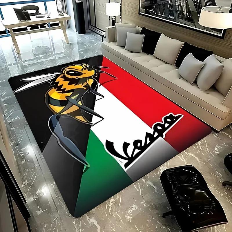 

V-Vespa Moto Modern Fashion Carpet for Living Room Bedroom Sofa Area Rugs Kitchen Door Un-slip Floor Mats Alfombra Birthday Gift 40x60cm (16x24in)