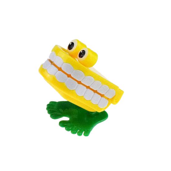 

Стучащие зубы Заводная игрушка Механическая пружина Мультяшные прыгающие зубы с глазами Шуточная игрушка Рождество B зелёный