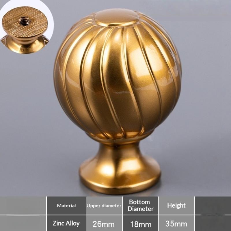 1/2Pcs Simple Kitchen Cabinet Bed Wardrobe Drawer Handle  Light Luxury Zinc Alloy Single Hole Round Ball Cabinet Door Handle