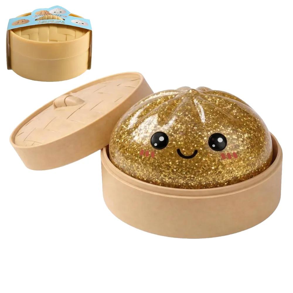 Novo Bolinho de Glitter Bolinho de Glitter Squishy com Caixa Bolinhos Brinquedo Sensorial de Apertar para Alívio do Estresse