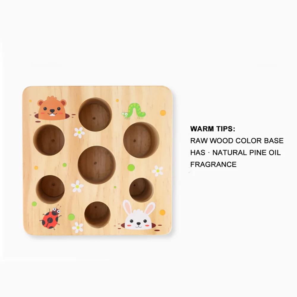 Children Puzzle Pull Up Carrots Game Toy Baby Early Education Wooden Carrot Shape Matching Sensory Toys Montessori Learning Toys