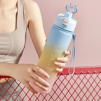 Large-capacity Sports Water Cup Female Plastic Cup Summer Water Bottle Student High Temperature Portable Space Cup