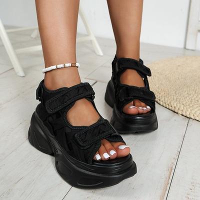 Nuovo stile di sandali: Sandali alla moda con chiusura in velcro, taglia grande e suola spessa