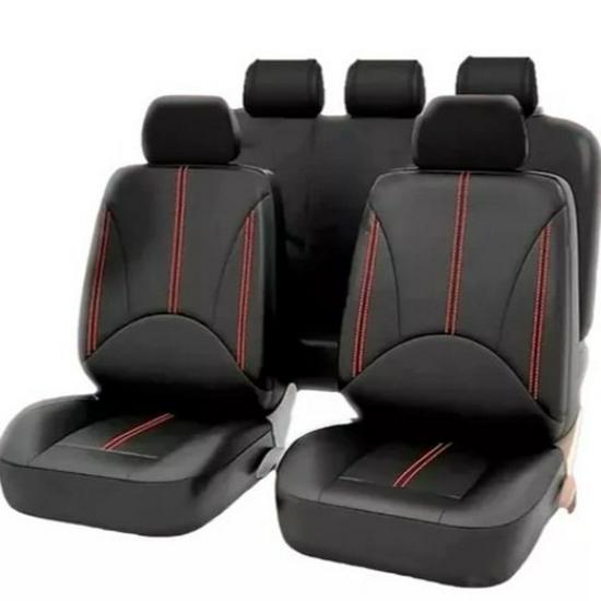 Universal Patchwork PU Leather Car Seat Cover for 5-Seater - Fits European, American, and Mexican Models