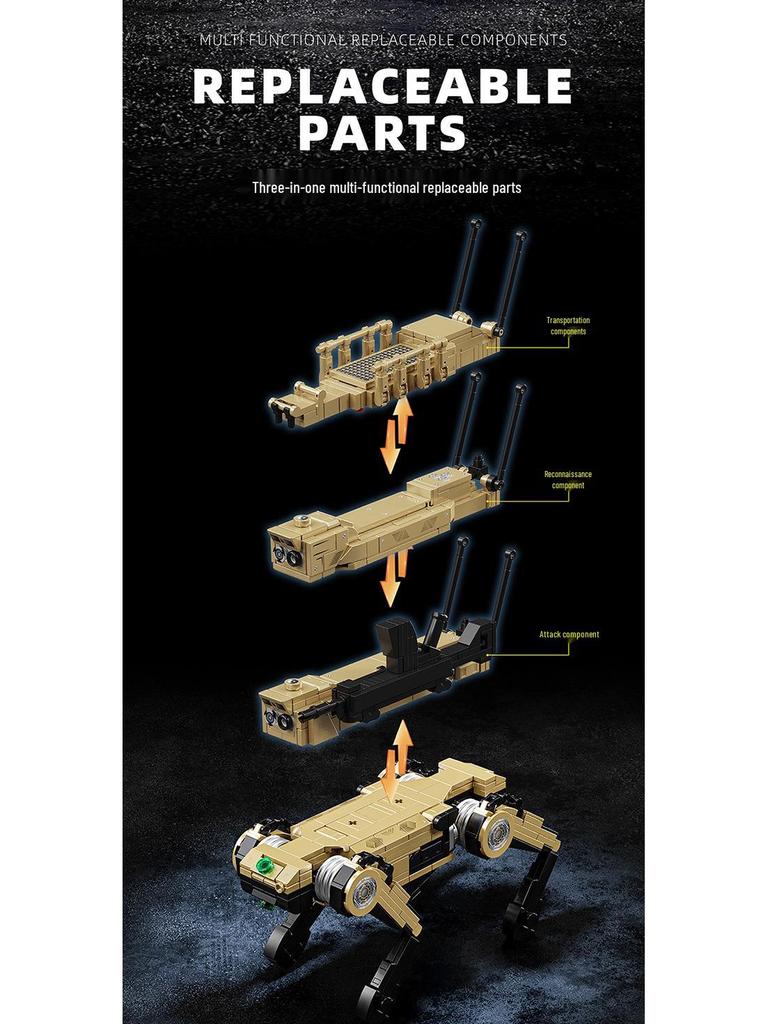 Le Yi Mechanical Wolf Military Building Block Model - Educational Toy for Kids