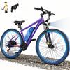 Qlife Race Electric Bike for Adults, Peak 1000W 48V 375Wh Removable Battery 26 Tire Electric Mountain Bike 21-Speed Off-road Electric Bicycle 25MPH