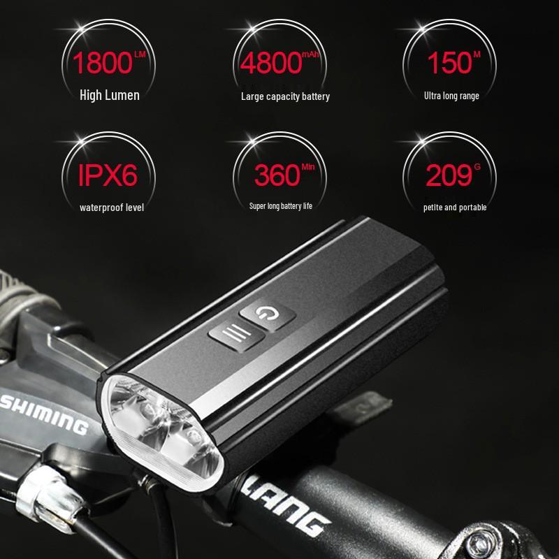 USB Rechargeable 2000 Lumens Bicycle Headlight: High Lumen Outdoor Bike Flashlight for Night Riding