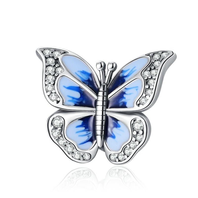 Original Early Spring Butterfly Charms Pendant Copper Fit Bracelet Trinket Necklace For Women Jewelry Making Party Gift