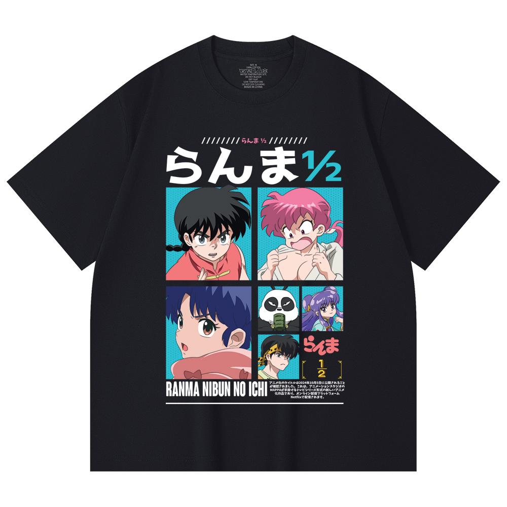 230 Gsm 100% Cotton Ranma 12 V1 Print Unisex Heavy Cotton T Shirt