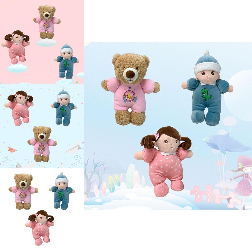 Soft Baby Comforting Doll Pillow Cute Bear Plush Toy For Boys Girls Children's Festival Gift 30cm