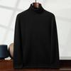 Men's High-Neck Cashmere Sweater: Thick, Solid Color, Double-Strand, Perfect for Autumn and Winter Casual Wear