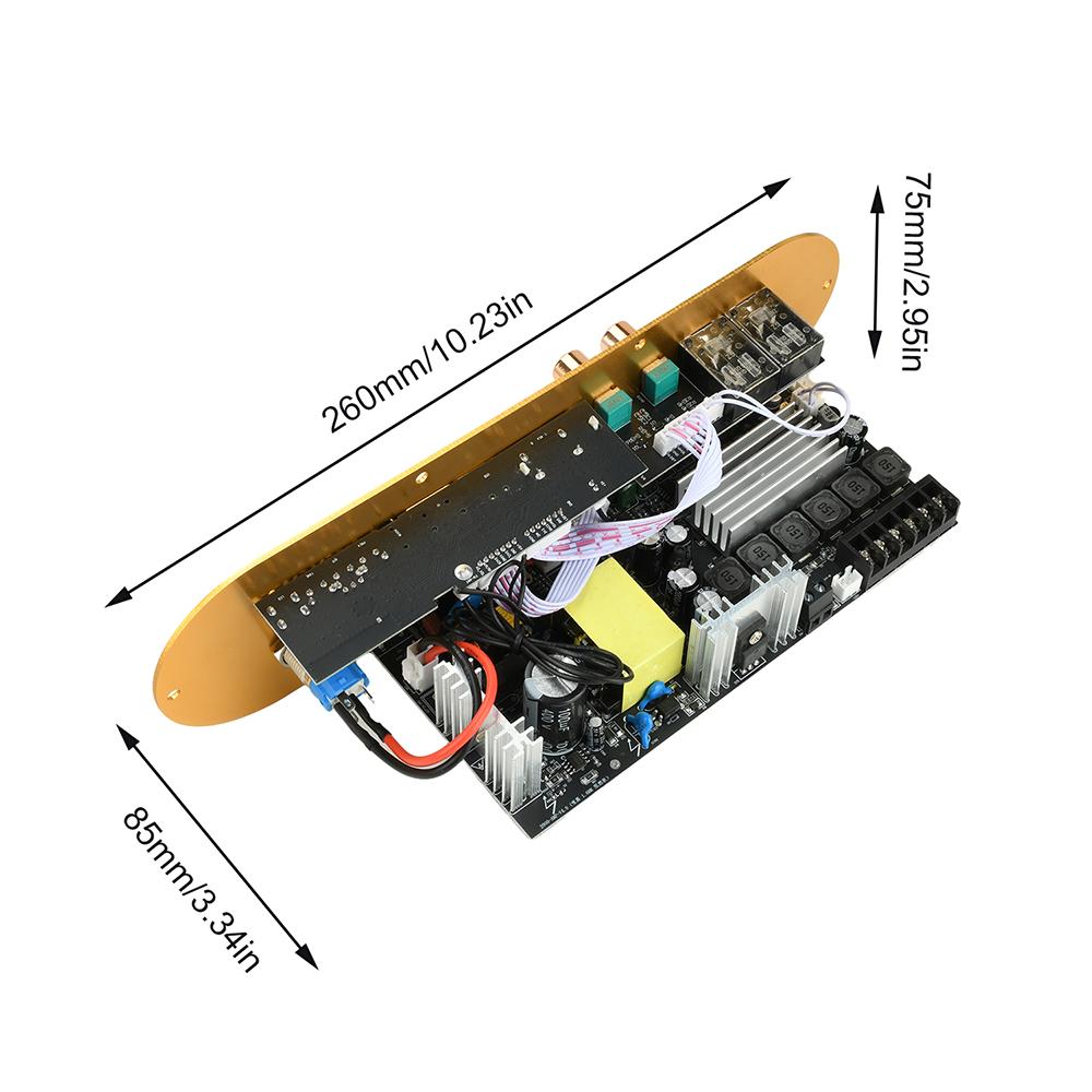 D900 2.1 Channel Bluetooth Amplifier Board High Power Subwoofer Digital Amp for Home Use DC 12-24V AC 110-220V 50W+50W+100W