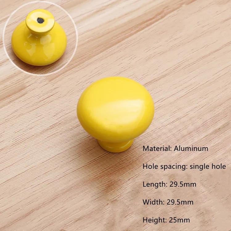 Modern Simple Aluminum Colorful Furniture Handles Children's Room Cabinet Door Handles Drawers Wardrobe Knobs Home Decoration