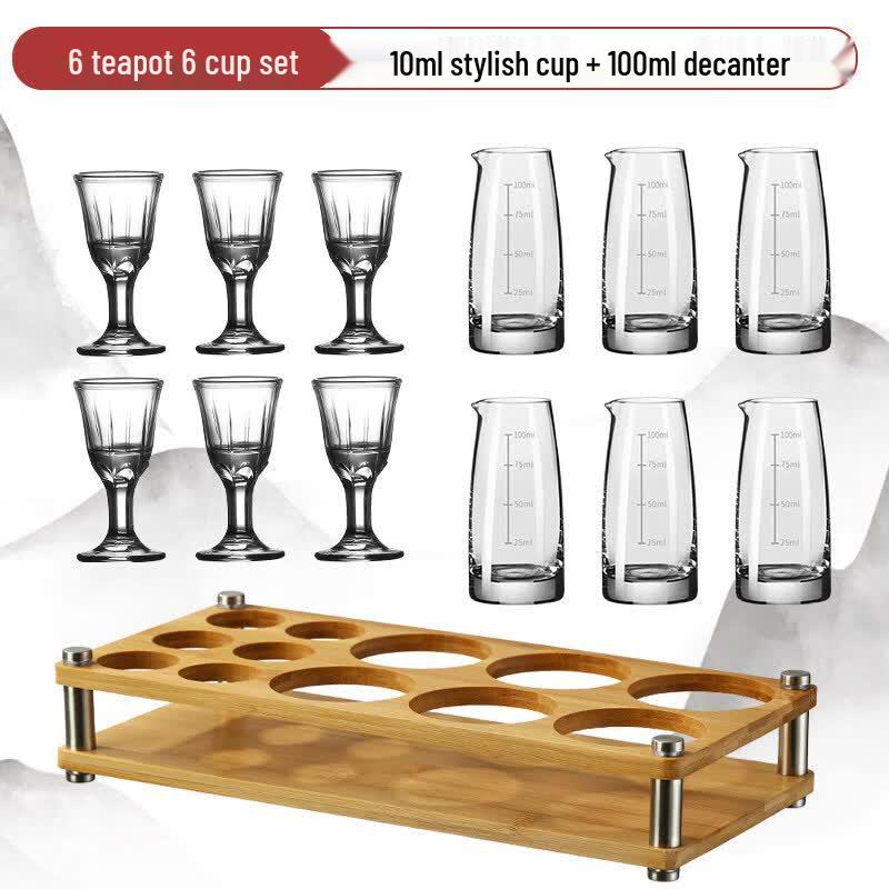 Elegant Handmade Glass Baijiu Serving Set