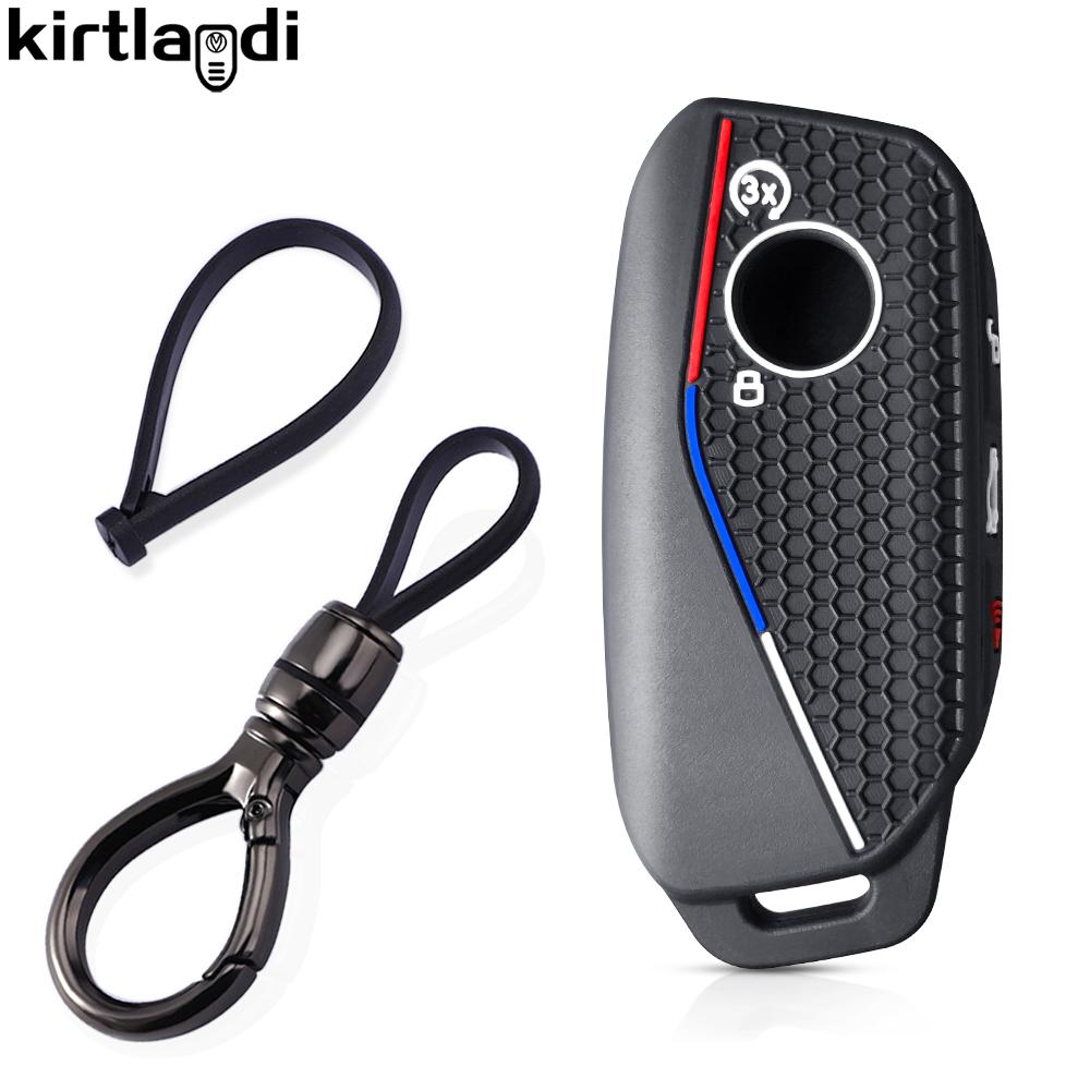 Silicone Holder Key Cover Accsesories For BMW X1 U11 Series 7 735i 740Li X7 I7 G07 LCI XM X1 2024 U 11 Car Key Case Keychain