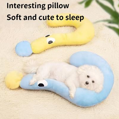 Süßes Fragezeichen Haustierbett Decke, Weich, Maschinenwaschbar, Gemütliches Nackenkissen Design, für Katzen und Hunde, Alle Jahreszeiten