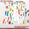 2D Flat Printing  JIT 2pcs   Curtains (Without Rod) Colorful Doodles Pattern Chic Curtains Durable 100% Polyester Fabric Curtains