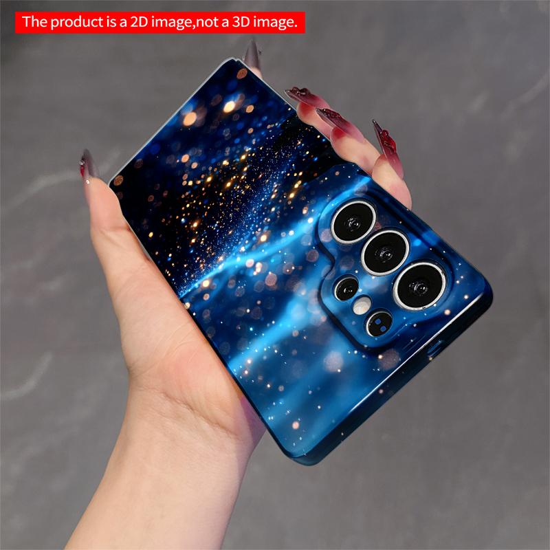 2DFlat Samsung Phone Case Cosmic Sparkle Blue Waves Applicable To Galaxy S22 S23 S24 S25ULTRA S26 A12 A13 A14 A15 A16