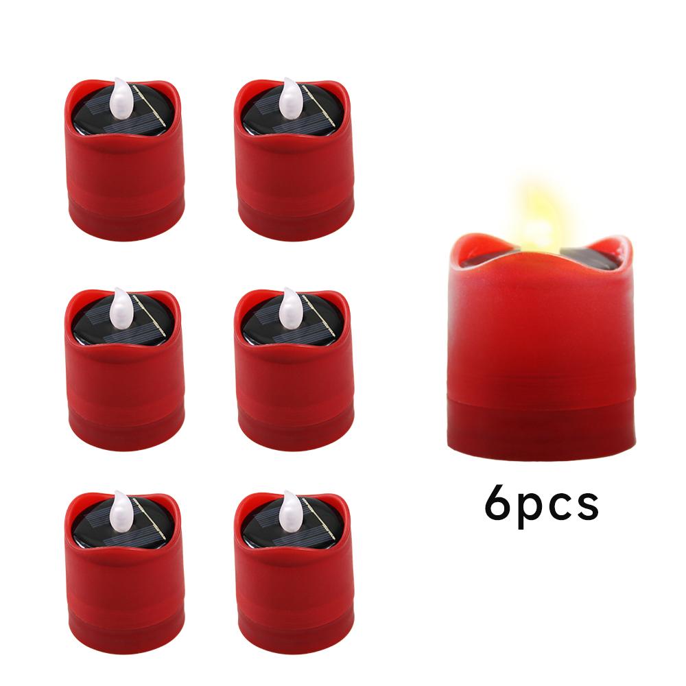 Homemory Solar Tea Lights Solar LED Flameless Candle Lamp Outdoor Waterproof Dusk To Dawn Lighting for Lantern Garden Decor