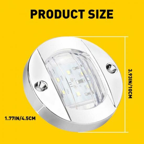 4X Round Marine Boat Stern Courtesy LED Lights Navigation Light Fit Cabin