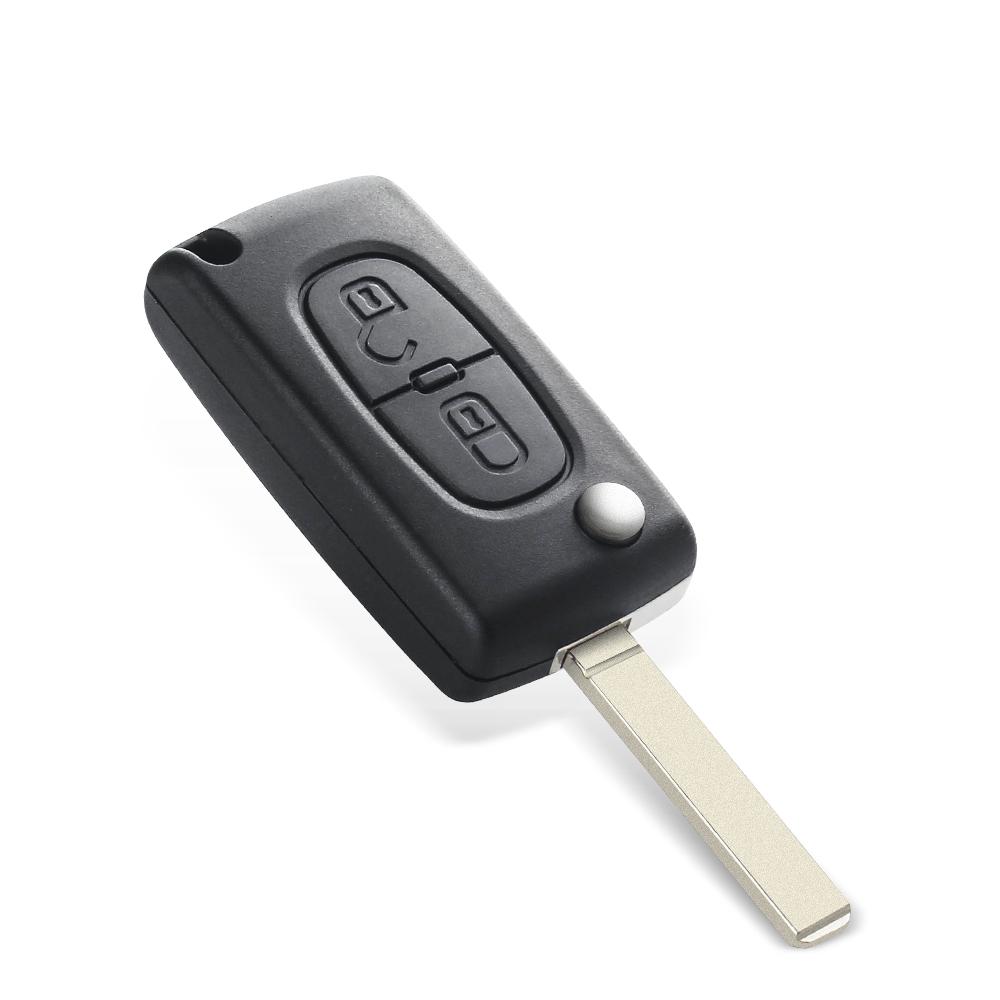 Flip Folding Cae Key Case Blank Shell for Peugeot 107 207 307 307S 308 407 607 2006 for Citroen C2 C3 C4 C5 C6 C8