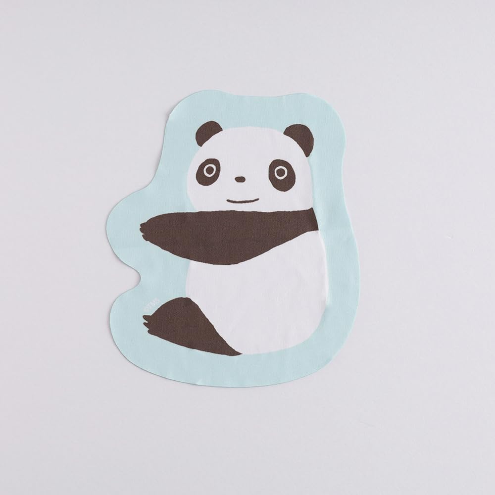 Overglad Panda and Little Panda Eyeglass Case Cloth & Set, Beige, PNN-118