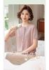Mom's Summer Ice Silk Short-Sleeve T-shirt - 2026 New Style for Middle-Aged and Elderly Women
